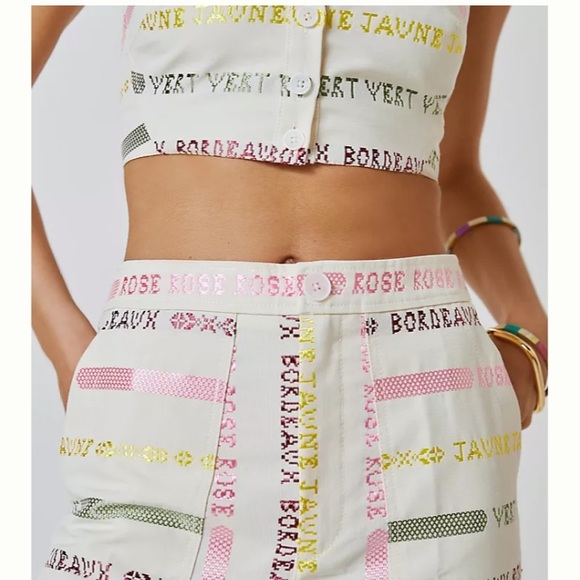 Anthropologie Two-piece Crop Top and Wide Leg Pant Set - Picture 4 of 7